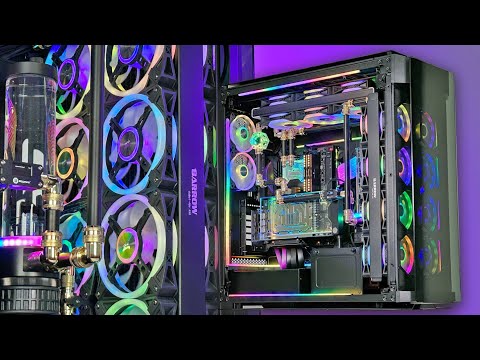 00 13900KSㅣRTX 4090 Corsair Obsidian 1000D Ultimate Watercooled Build