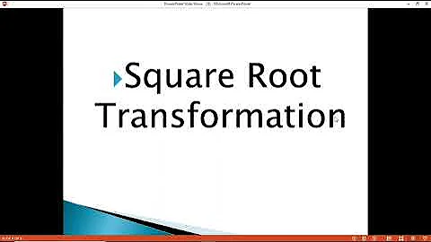 SQUARE ROOT TRANSFORMATION USING EXCEL |Toto Jerald