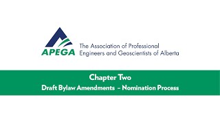 Chapter 2: Draft Bylaw Amendments – Nomination Process