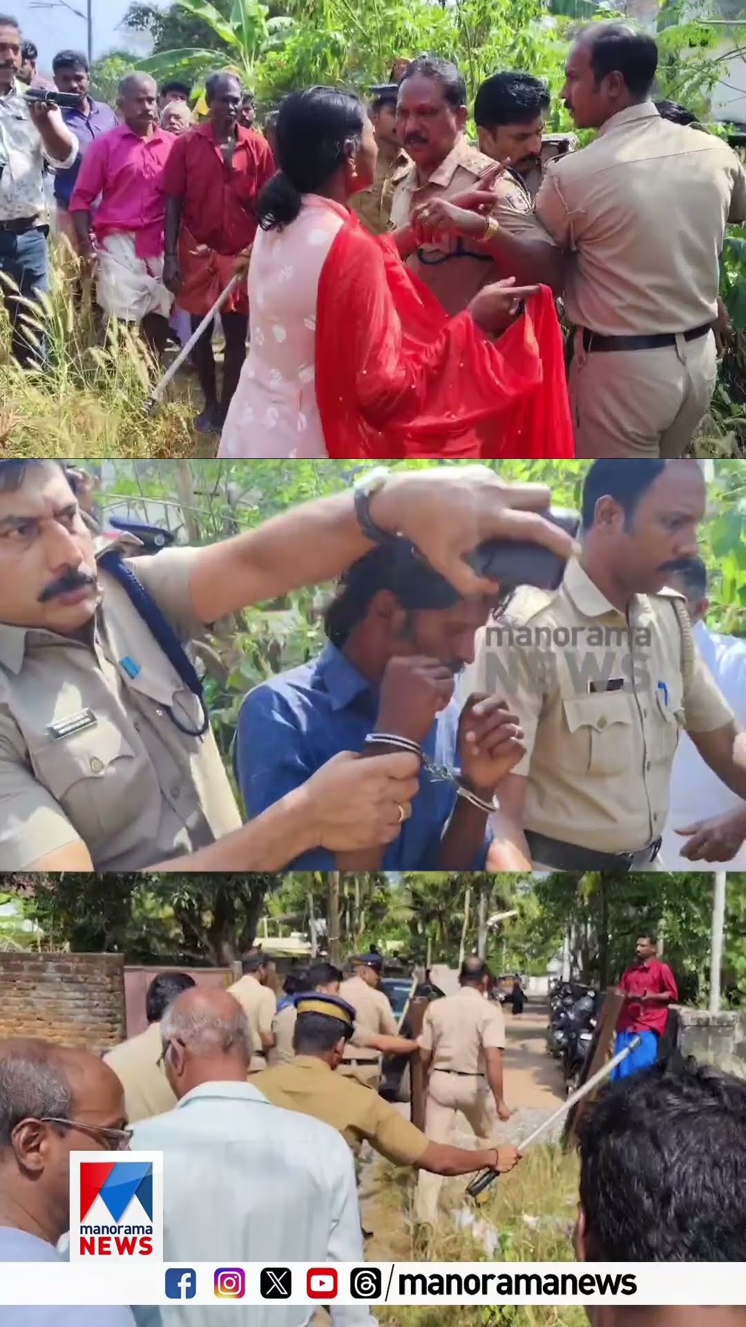 കണിയാപുരത്ത് യുവതിയെ കൊന്നക്കേസിലെ പ്രതി രങ്കദുരൈയ്ക്കെതിരെ കയ്യേറ്റശ്രമം,പ്രതിയുമായി ഓടി പൊലീസ്