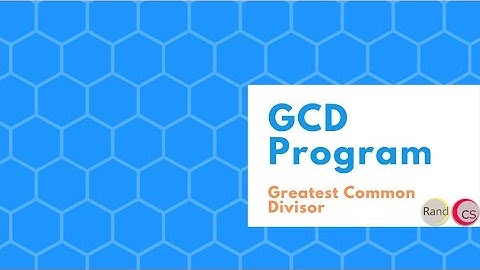 GCD Recursive Program