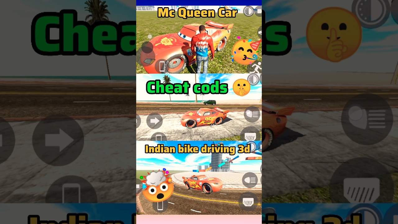 Mcqueen Car Cheat Code? Indian Bike Driving 3D Mcqueen Car Update |New File Link...