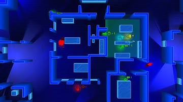 Frozen Synapse: Player 1 (green) vs AI (red) - AIDefend