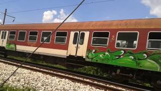 ПВ 30153 с локомотив 43-309 преди да пристигне на сп. Завет