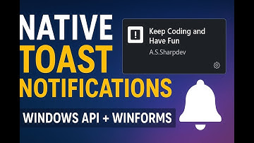 Windows Toast Notifications in C# WinForms  (No WinMD Needed!)