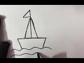 “Drawing a boat ⛵️ on Water | Simple and Fun Art for Kids”