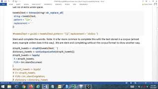 Bag-of-words analysis of tweets