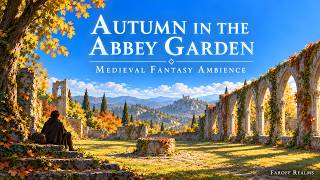 Autumn Afternoon in the Old Abbey Garden 🌿 Medieval Fantasy Ambience for Sleep, Study & Focus screenshot 4