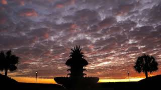 Time-lapse of sunrise over Charleston&#39;s iconic Pineapple Fountain