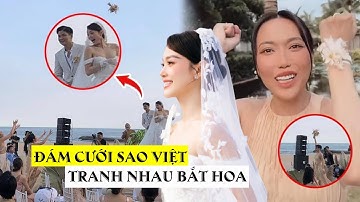 DIỆU NHI quyết tâm bắt được hoa trong đám cưới MINH HẰNG, NGÔ THANH VÂN được JUN PHẠM nhường