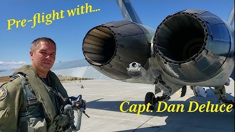 CF-18 Hornet pre-flight walk around of the 2021 Demo jet with RCAF Capt. Dan Deluce