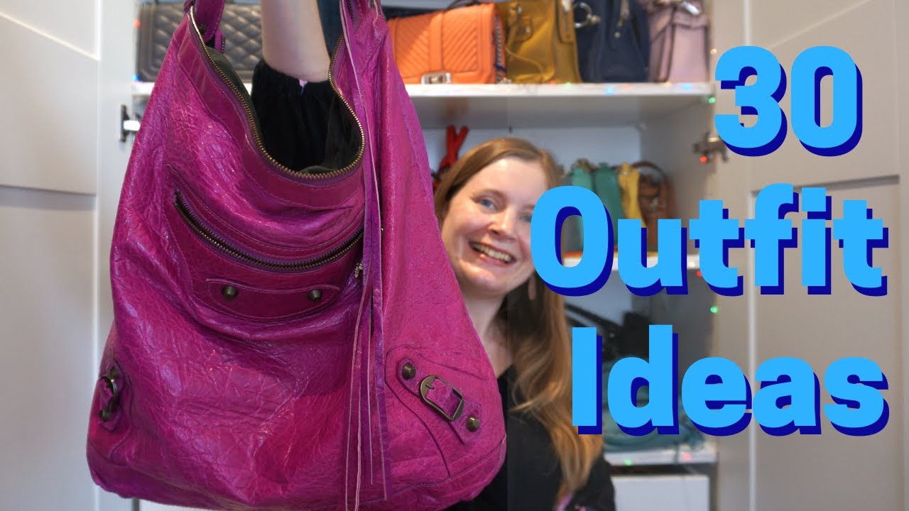 Ways To Wear A Magenta Bag! #30wears with Magenta Day Hobo - YouTube