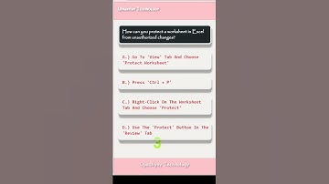 Excel Mcq 35 | Excel Mcq | #shorts |#reels |#viral |#upadhyay_technology
