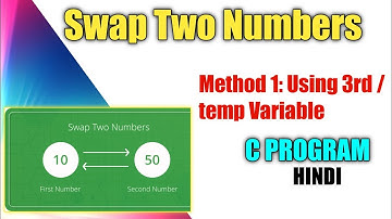 Swapping of 2 Numbers | Logical Programming in C | C program to swap two number using third variable