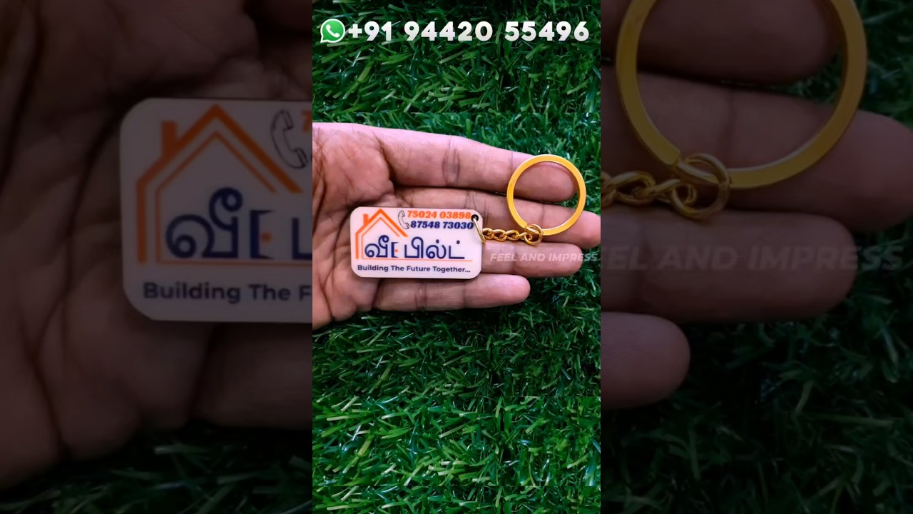 Customized logo key chain for the construction company !!🏗🏘 