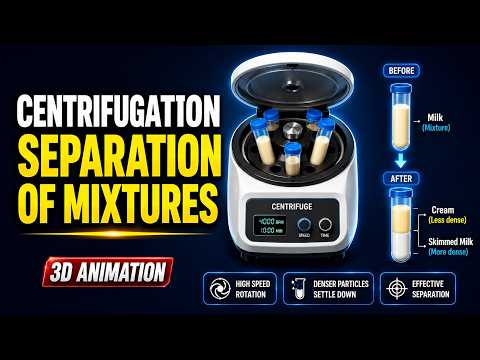 Centrifugation 🧪 | Separation of Mixtures | Class 9 Science | 3D Animation