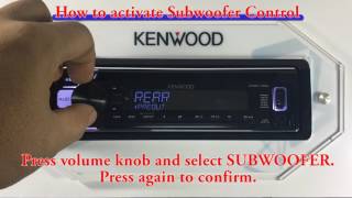 KDC 110U How to activate Subwoofer Control Resimi