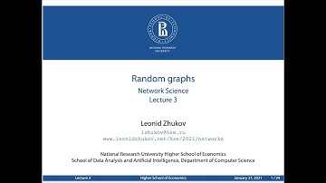 Lecture 3. Random graphs.