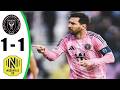 ملخص مباراة انتر ميامي وناشفيل اليوم 1 1 هدف ميسي اليوم اهداف مباراة انتر ميامي اليوم
