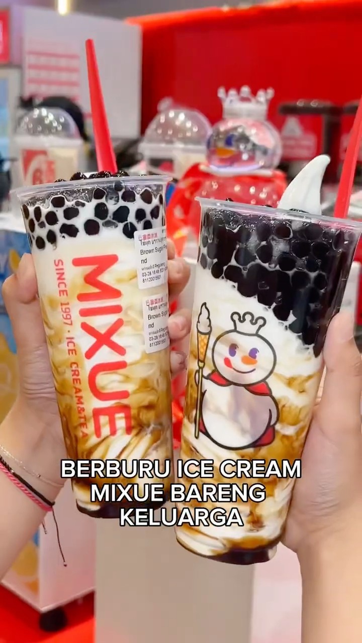 BERBURU ICE CREAM MIXUE #mixue #icecream