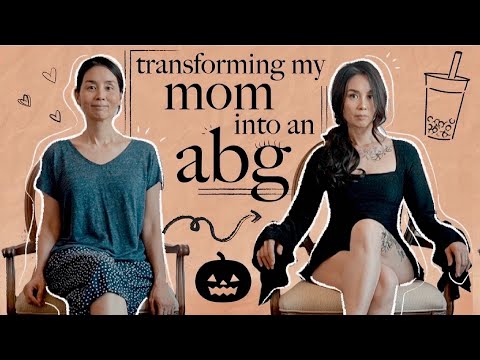 i transformed my mom into an ABG for halloween. (abg transformation: ahjumma edition)