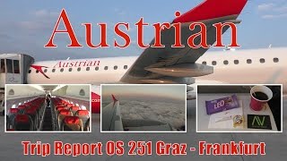 TRIP REPORT Austrian Airlines Embraer 195 from Graz to Frankfurt | OS251