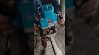 🔥 Trik Membuat Lubang Purusan Rapi & Cepat Pakai Mesin Trimmer Router M2800 #woodworking