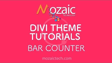 How to add a bar counter with the Divi Visual Builder