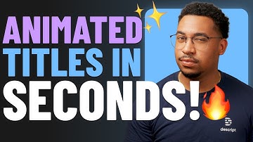 No Keyframes. No Animation Tools. Just Descript.