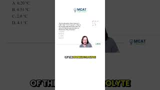 MCAT Chemistry | Freezing point depression is high-yield. Can you solve this one? #mcat #premed