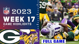 Green Bay Packers vs Minnesota Vikings Week 17 FULL GAME 12/31/23 | NFL Highlights Today