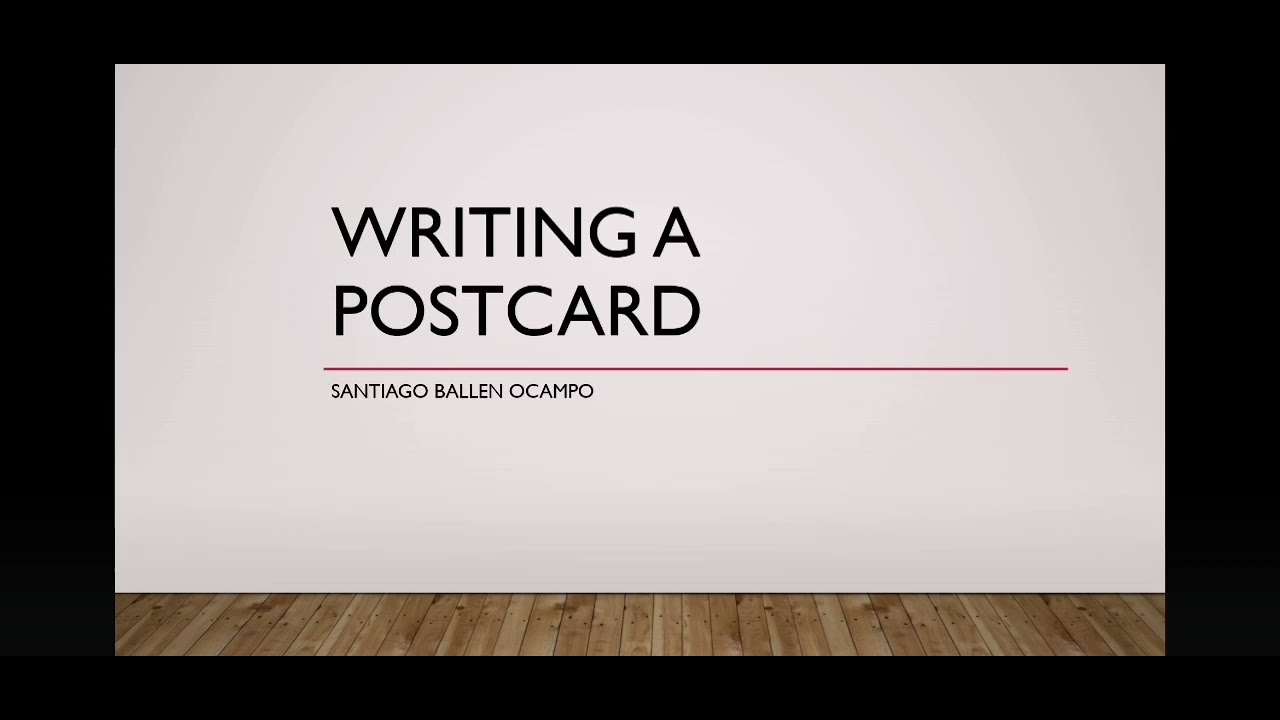 Lesson 15: Writing a postcard - YouTube
