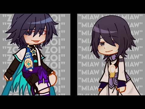 °• "zoi zoi zoi" n "miaw miaw miaw" ! •° trend °• ft. wanderer and kabukimono ! •° genshin impact °•