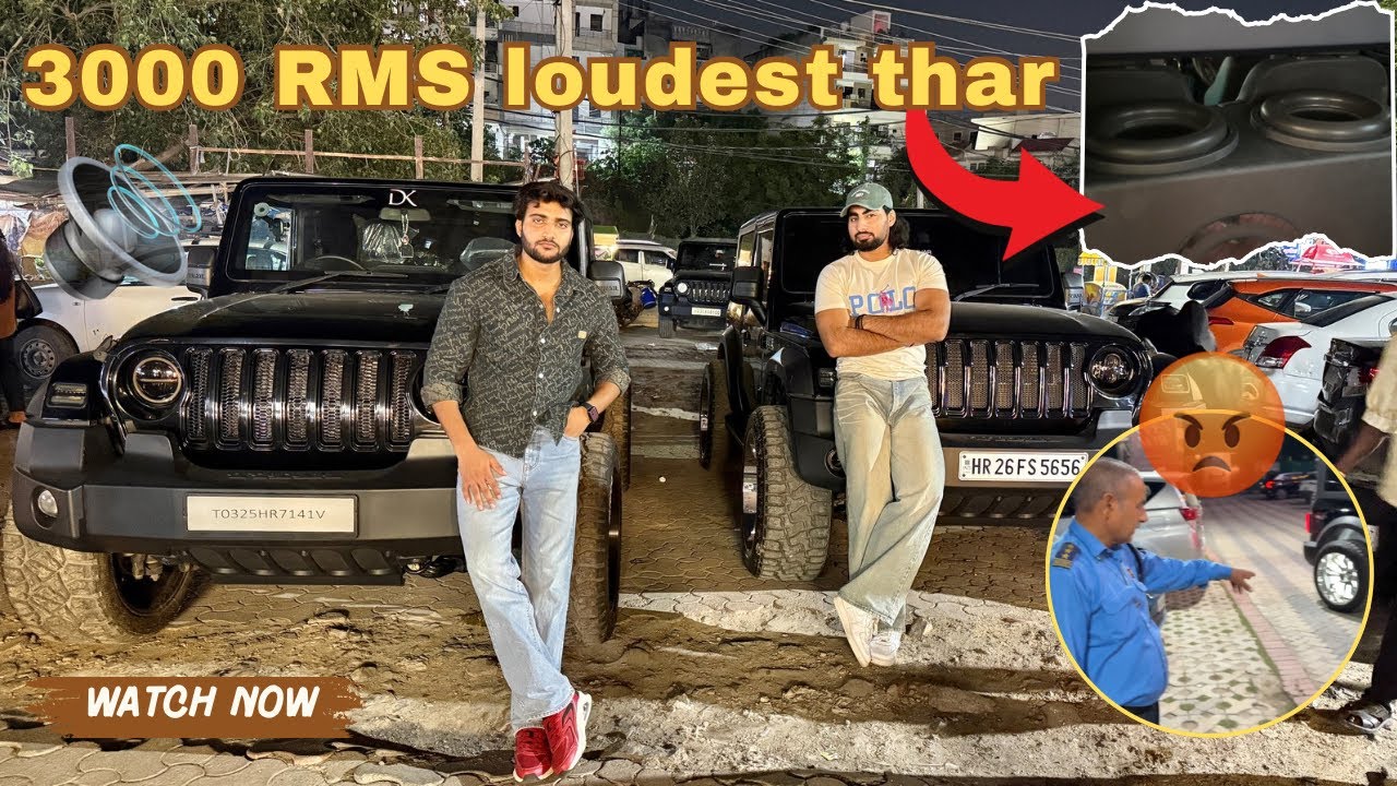 3000🔊 RMS THAR audio system 🔥😱/ is se uper ab or kya hi hoga😍 / public reaction 😍💕two thar