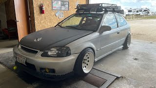 Big Turbo B18 Non Vtec Dyno Tune Ek Civic Honda Hatch Hondata S300 Tuning Boost Control