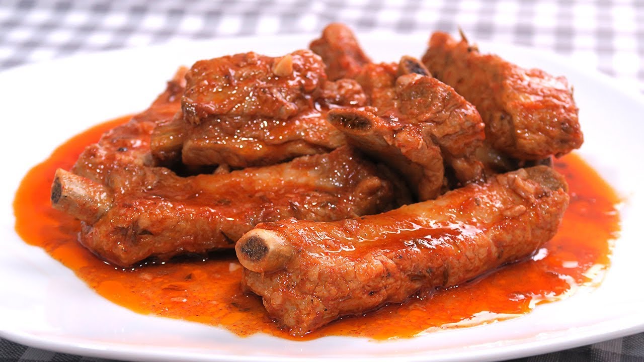 Costillas al horno en adobo