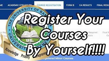 How To Register Your Courses On UBa Student Portal