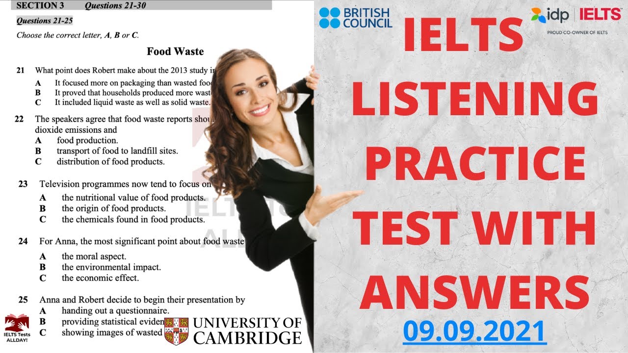 IELTS LISTENING PRACTICE TEST WITH ANSWERS - YouTube