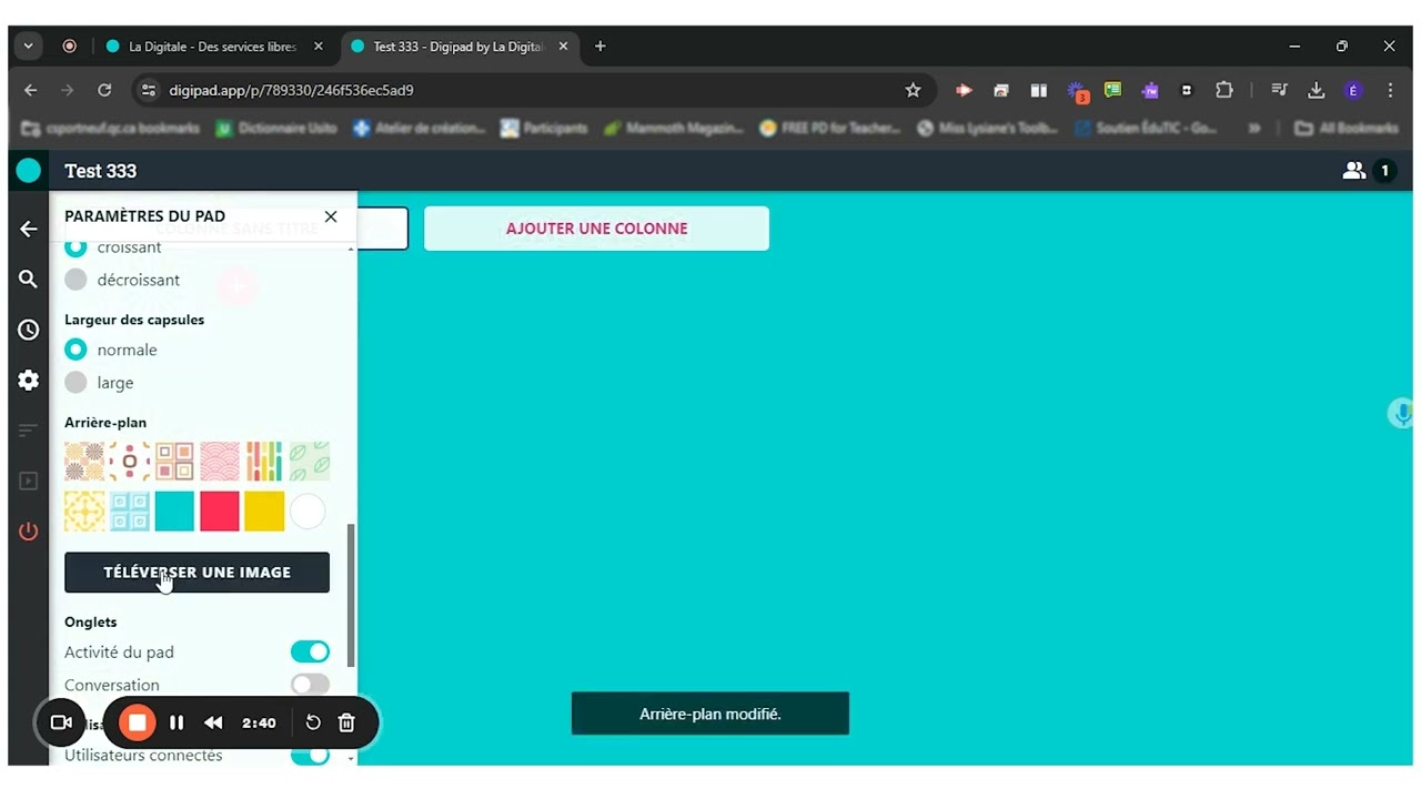 Creating a DigiPad for Student to Categorize Information