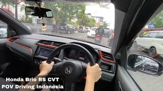 2020 Honda Brio RS CVT POV Rainy Drive Indonesia