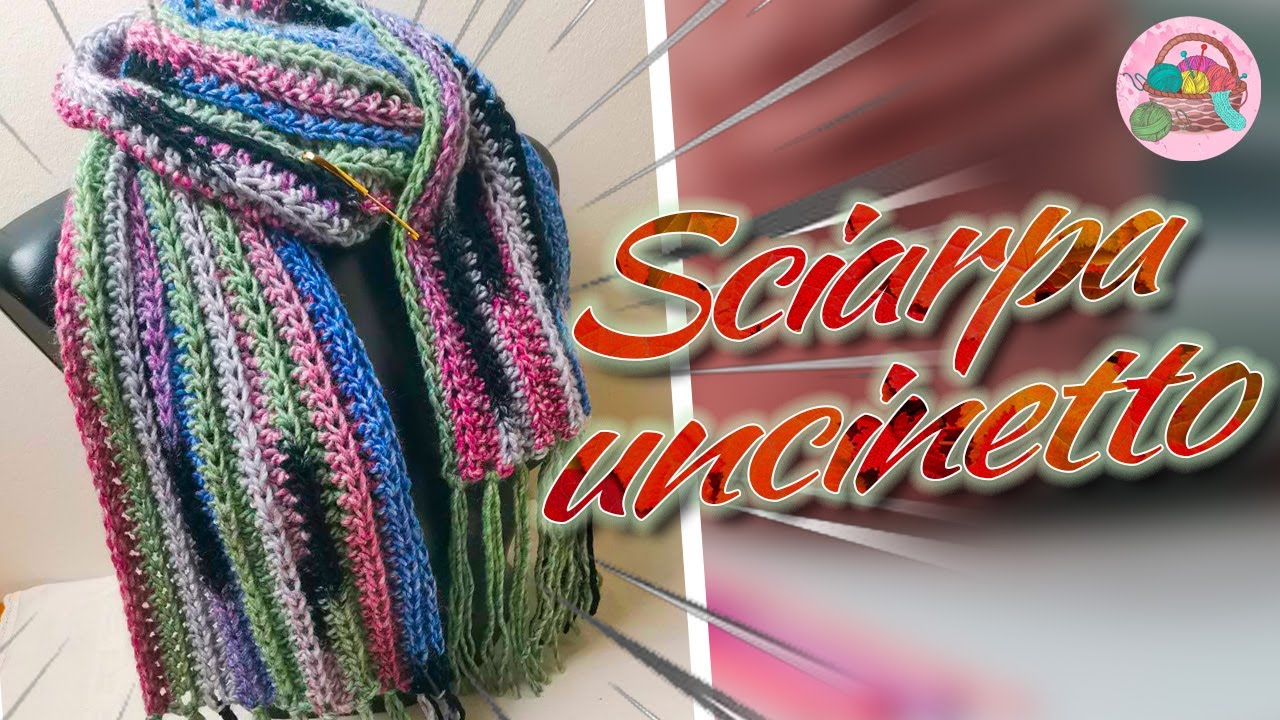 TUTORIAL: Sciarpa con cappuccio taglia unica/bufanda con capucha a  crochet*lafatatuttofare* 