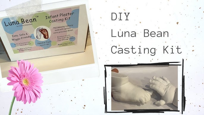 Luna Bean Baby Keepsake Hand Casting Kit - Plaster Hand Mold Casting Kit  for Infant Hand & Foot Mold - Baby Casting Kit for First Birthday,  Christmas