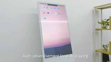 Floorstanding Bracket Foldable Android LCD Advertising Player Kiosk with Wheels