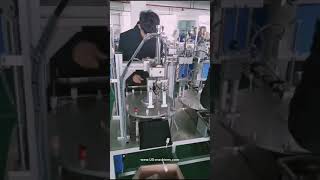 Semi automatic lip stick cotton head assembly machine