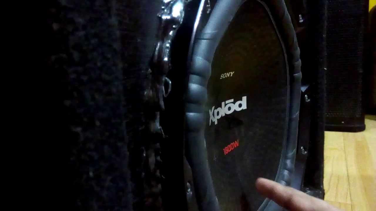 SONY Xplod 1800w subwoofer,frequency test, 100Hz-10Hz - YouTube