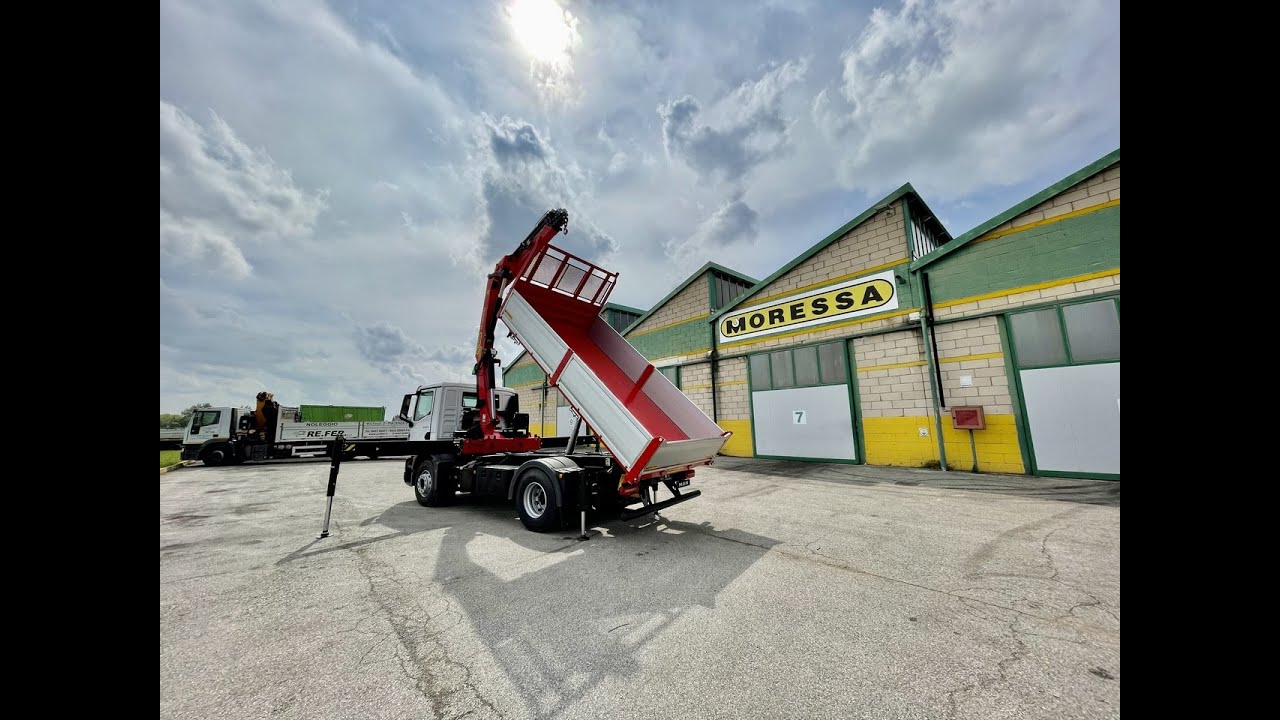 PALFINGER PK 18502 SH E + RIBALTABILE TRILATERALE MORESSA