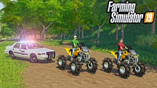 EVADING THE POLICE ON ATV'S!