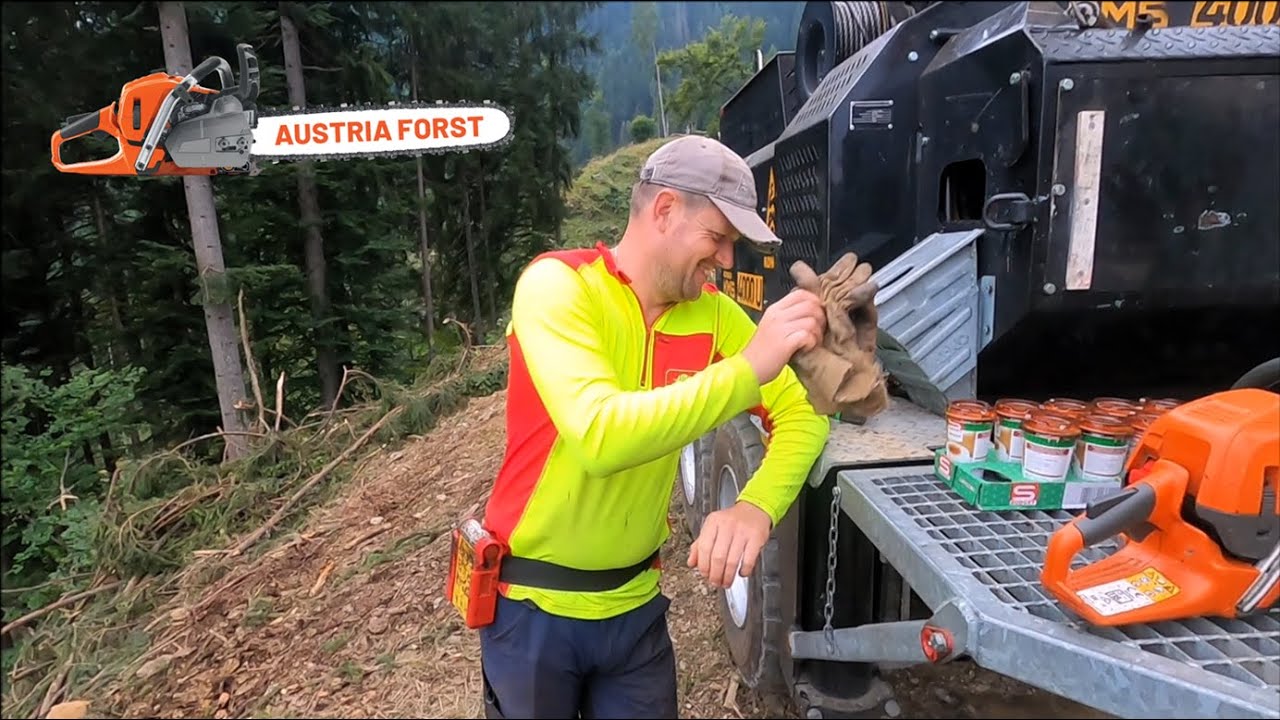 Seilbahn und Prozessor in Extrem Steilen Gelände