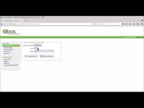 How to create online backups with EXASolution