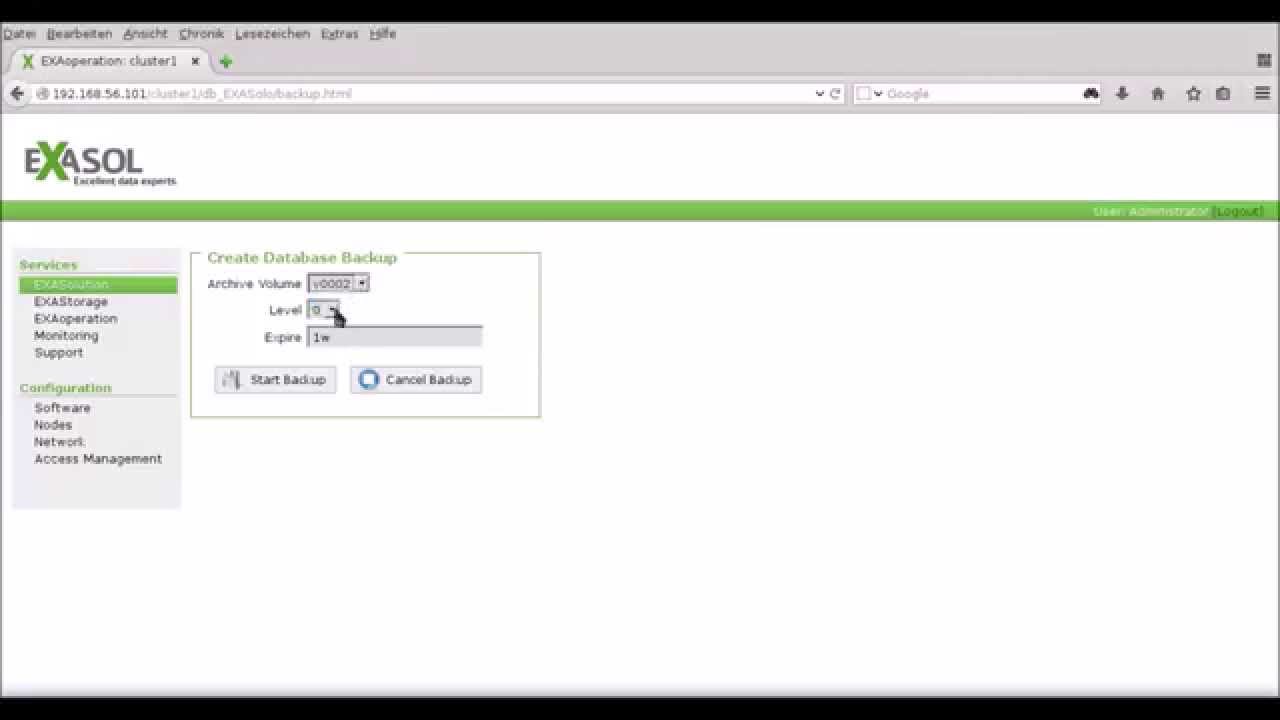 How to create online backups with EXASolution - YouTube